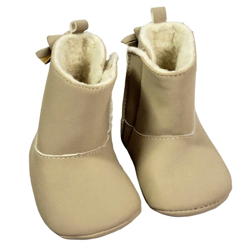 Osh Kosh B'gosh‎ Baby Girl Suede Pull On Boot, Tan, Size 3-6 months